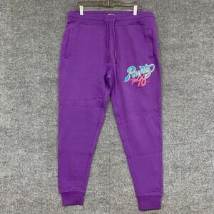 Runtz Worldwide Purple Tour 98 Chenille Patch Joggers Mens Large 36357-PUR NEW